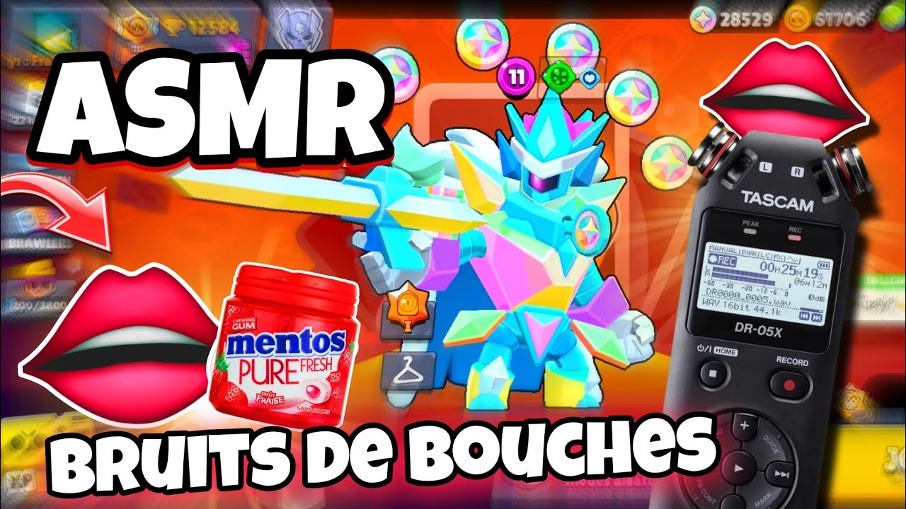 ASMR BRAWL STARS • BRUITS DE BOUCHES TRES INTENSES et RANKED avec le TASCAM 😴💤