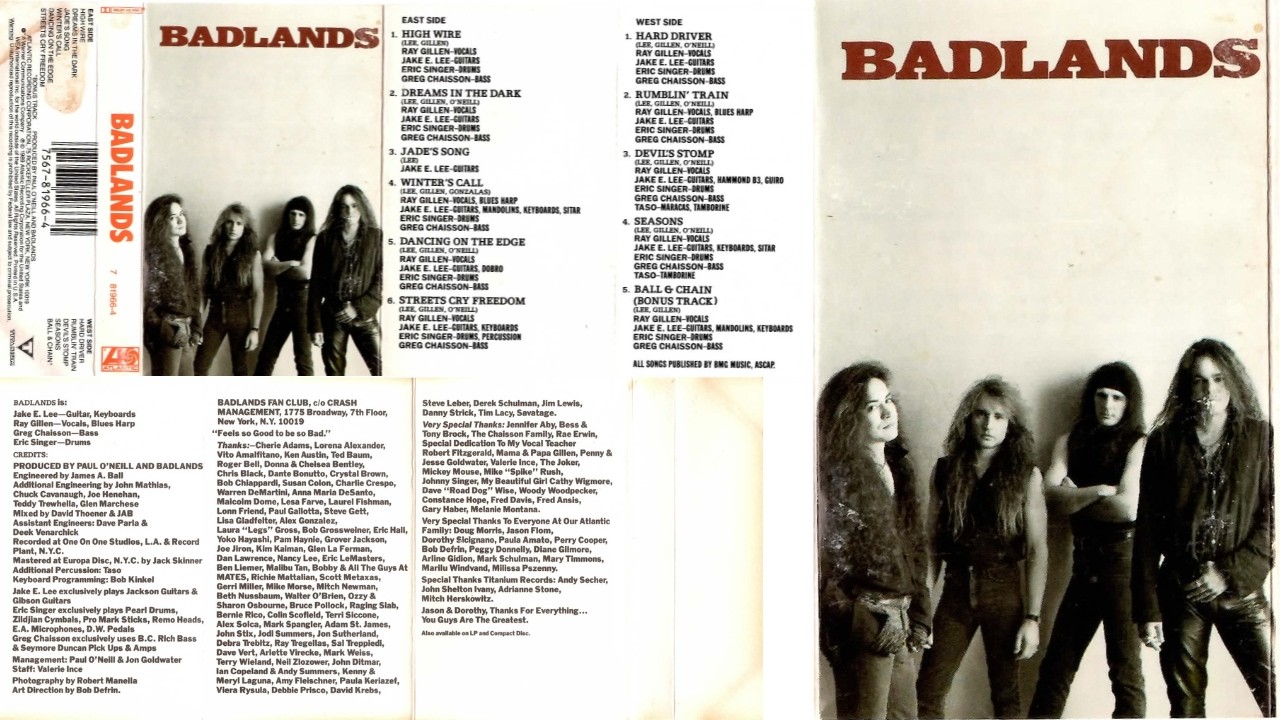 Badlands (Self-Titled, 1989) - Cassette - YouTube