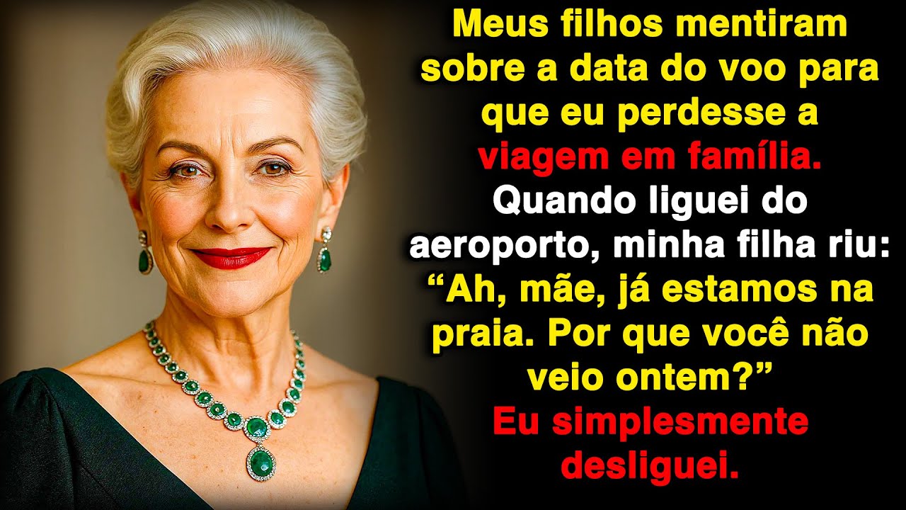 Meus filhos mentiram sobre a data do voo para eu perder a viagem. Quando voltaram, eu disse...