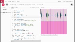 p5.js Audio file sample selector w/ playback