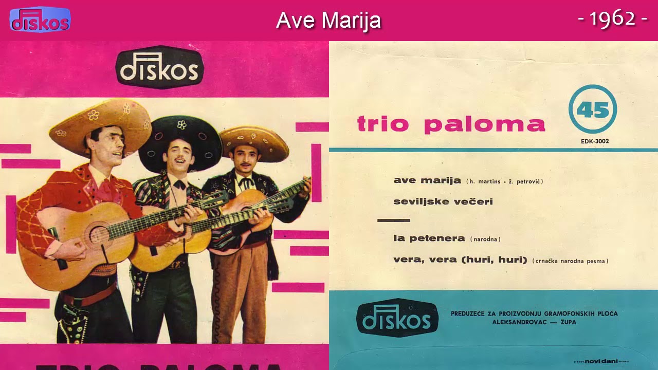 Trio Paloma - Ave Marija - (Audio 1962)