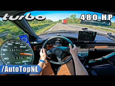 1990 Audi 200 *BIG TURBO* on Autobahn by AutoTopNL