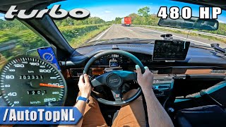 : 1990 Audi 200 *BIG TURBO* on Autobahn by AutoTopNL