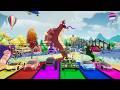 Long Slide Game - Baby Shark Song - Colored Cars Nursery Rhymes - Animal Game Funny 3d Animals