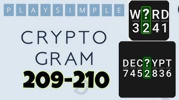 PlaySimple CRYPTOGRAM level 209 210