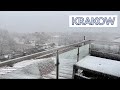 Freaky little 10 minute wind and snow storm in KRAKOW Mar 28 2023