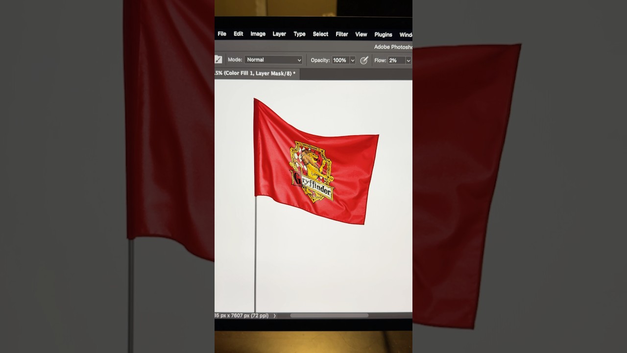 Create Realistic Flag Mockup in Photoshop! #Shorts