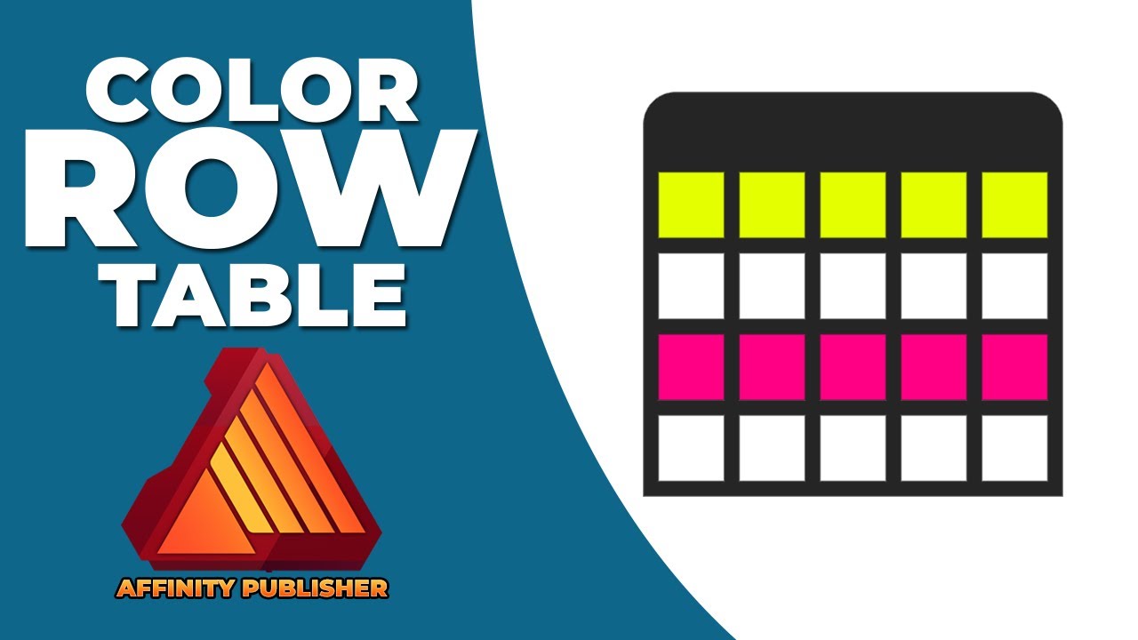 How to add color to row of a table in affinity publisher - YouTube