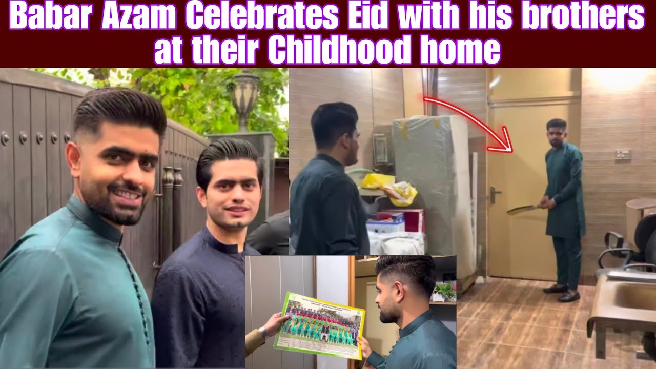 Babar Azam visiting his old house on Eid day | Babar Azam Eid ...