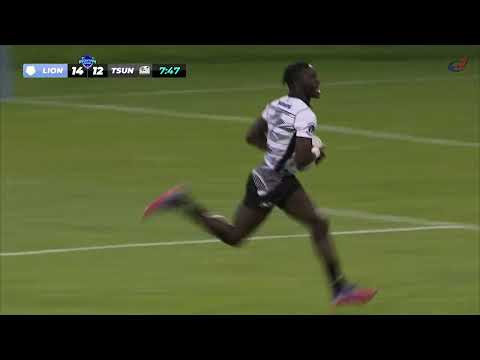 Monate Akuei Try From Splitting Two Defenders RUGBYTOWN 7's 2022 Pool Play