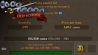 Ruby Amulet Money Making Method! | August Tries OSRS Money Making Methods ep.1