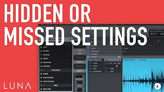 The Missed or Hidden Settings in LUNA
