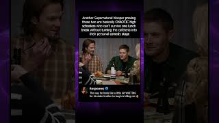 Supernatural’s Cafeteria Energy Is UNHINGED 😂 #Supernatural #Bloopers #JensenAckles