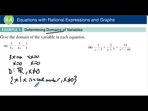 6.4 Example 1 Determining Domains of Variables - YouTube