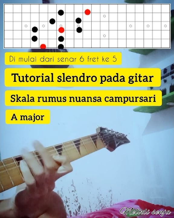 Tutorial slendro skala melodi campursari pada gitar #shorts