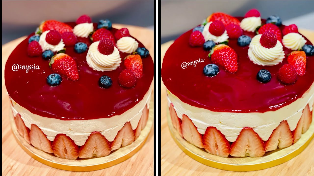 Recette Fraisier  à la crème mousseline / facile et rapide