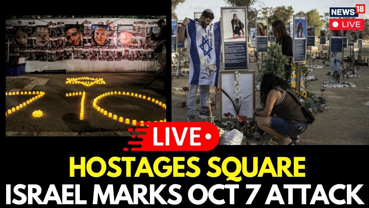 LIVE | Israel Hamas War | View of Hostages Square As Israel Marks October 7th Attack | Gaza News