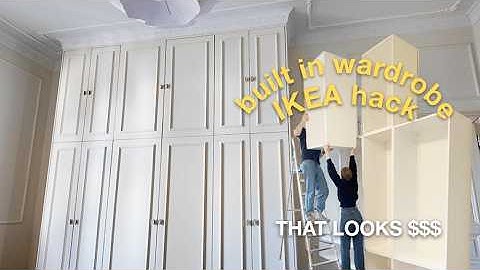 DIY Ikea Wardrobe Transformation Hack: Built-In Look with Moldings & How To Paint Ikea Furniture