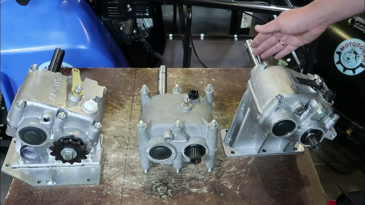 Реверс-редуктор для мотобуксировщика/мотособаки | Обзор | MotoDog - YouTube