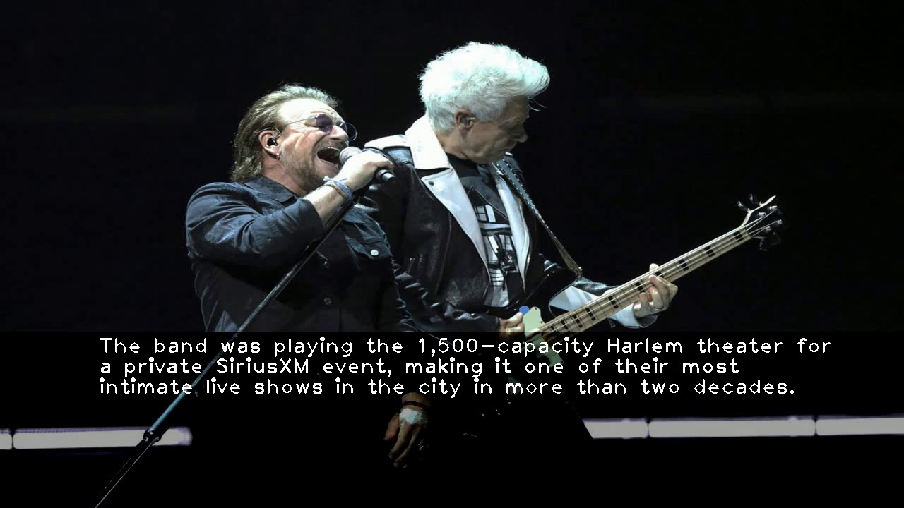 U2 dedicates song to Anthony Bourdain at Apollo concert ‘A great