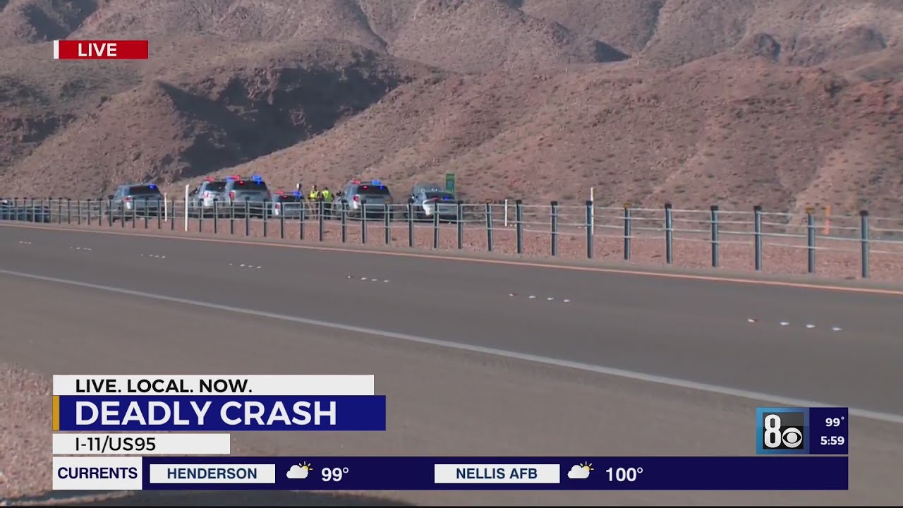 2 dead in wrong-way, suspected DUI crash near Boulder City - YouTube