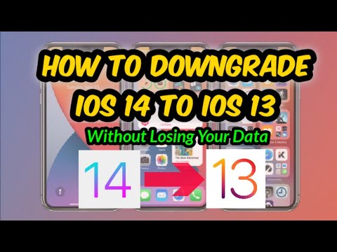 How To Downgrade IOS 14 Beta to IOS 13 Without Losing your Data #IOS14Downgrade