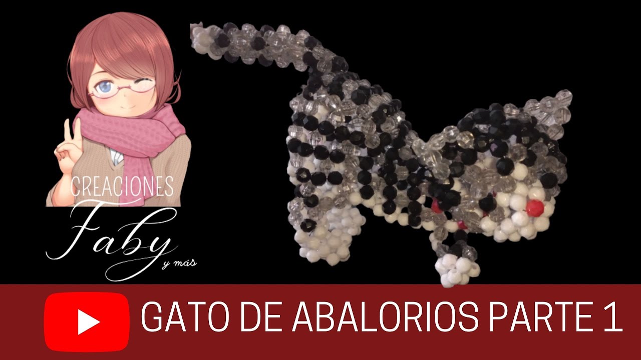 GATO DE ABALORIOS #gatos #creacionesfabyymas