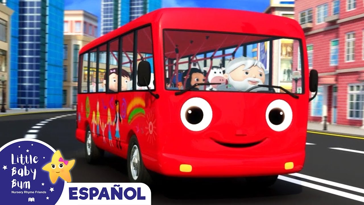 Las Ruedas del Autobús Canciones Infantiles Caricaturas para Niños Little Baby Bum Latino