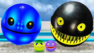 Will Purple Pacman Finally Swim? Yellow Pacman & 2 Robots 4K