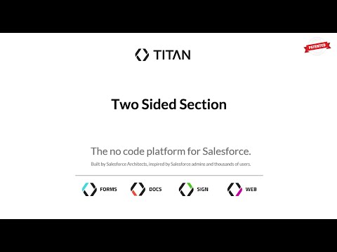 Two Side Section Element in Titan Web!