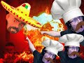 Kebab chefs part Juan, 3 chefs fight spicy Juan and save the restaurant.