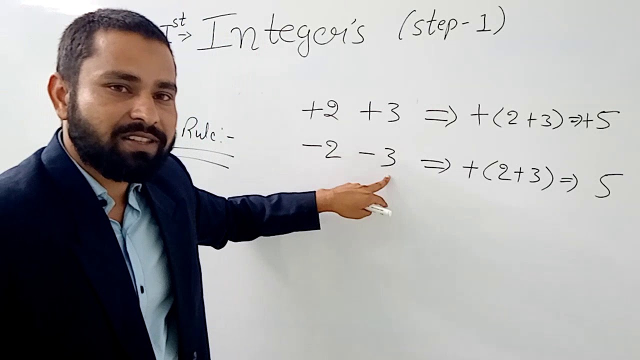 Chapter-1(Integers) step-1for class 7 - YouTube