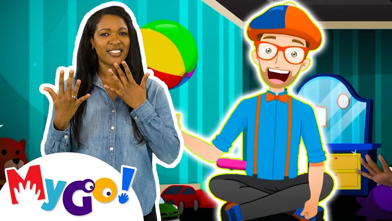 MyGO! Kids Colours Singalong! | Blippi | MyGo! Sign Language for Kids | Educational Videos