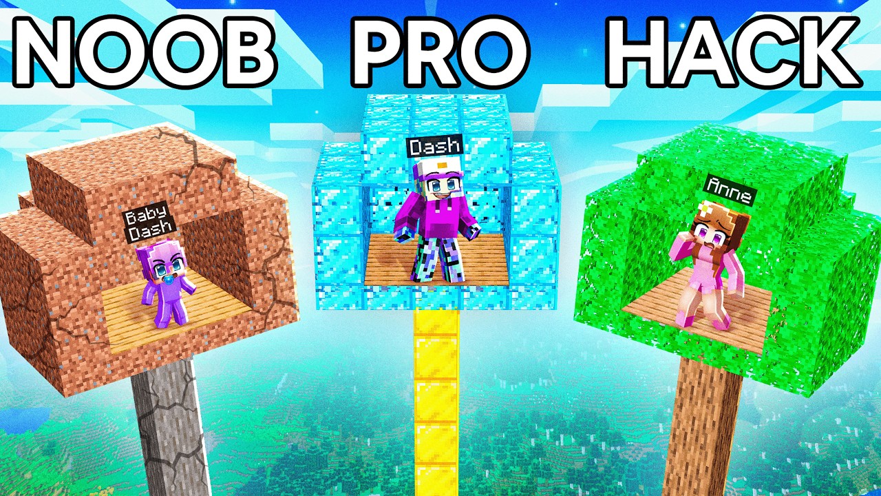 Minecraft TREE HOUSE NOOB vs PRO vs HACKER...