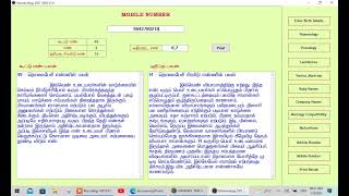 NUMEROLOGY SOFTWARE DEMO | நியூமராலஜி  |எண் கணித மென்பொருள் | Tamil & English language screenshot 4