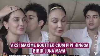 Tuai Sorotan Netizen,, Aksi Maxime Bouttier Saat Cium Pipi Hingga Bibir Luna Maya