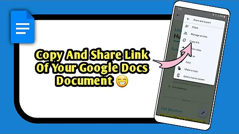 Copy And Share Your Google Docs Document Link