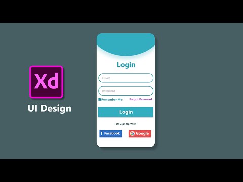 UI UX Design | login/Sign up Page Design|Adobe XD tutorial