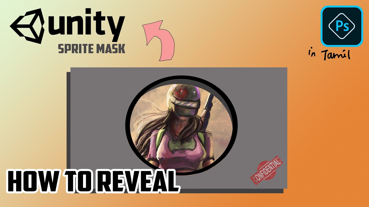 How to reveal object in unity in tamil | Sprite mask 2D Unity - YouTube