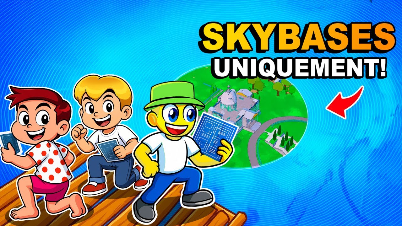 On fait une SKYBASE dans la mise à jour Fortnite Simpsons avec MES AMIS FOU…