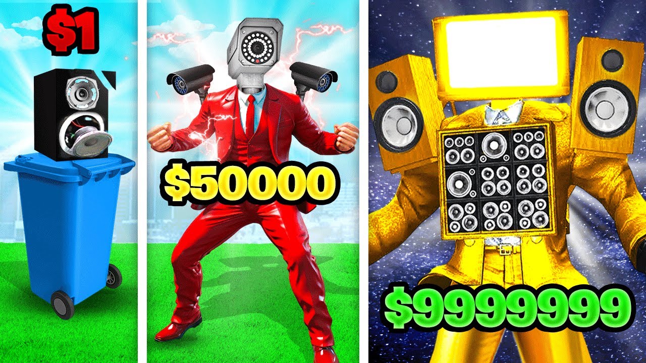$1 To $1,000,000 TV MAN, SPEAKERMAN, CAMERAMAN (SKIBIDI MOVIE)