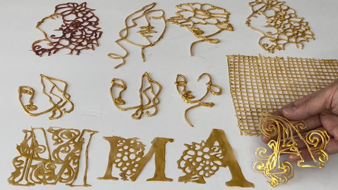 Minimalist art lady face cake  topper, net and letters in an easy way عمل وجه أمرأة والشبكة والاحرف