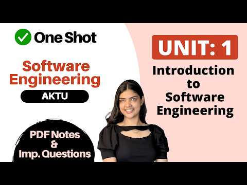 Software Engineering Unit 1 One Shot ✅ BTech 3rd Year 🔥 AKTU PDF Notes, Important Questions & PYQs