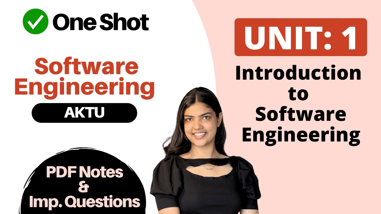 Software Engineering Unit 1 One Shot BTech 3rd Year 🔥 AKTU PDF Notes ...