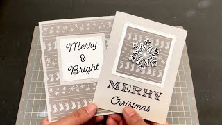 Christmas Cards 2023 - Create One Background Make 2 Christmas Cards
