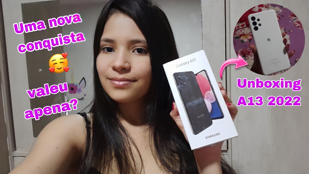 COMPREI UM CELULAR NOVO,A13 2022 Unboxing+ MOSTREI TODOS OS DETALHES|UMA NOVA CONQUISTA🙏🏻