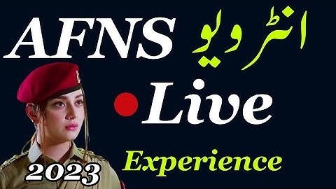 🔴 Live Interview Experience Recommended Candidate From Multan Center | AFNS Interview Experience.