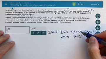 ALEKS - Calculating the Reaction Rate of One Reactant from that of Another