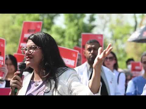 Representative Rashida Tlaib's speech at the Thousand White Coats Press Conference