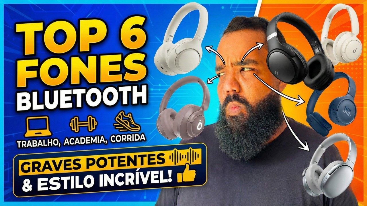 Fone Bluetooth para Tudo! Os 6 Melhores para Academia, Trabalho e Corrida em 2026